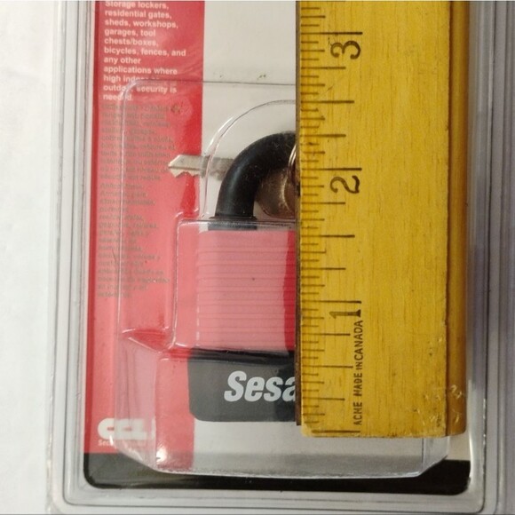 Sesamee Padlock with 2 Keys Red and Black NWT - Picture 9 of 14